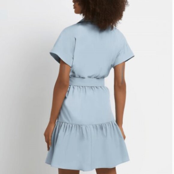 River Island Light Blue Belted Mini Dress, size 10, NWOT - Picture 2 of 7